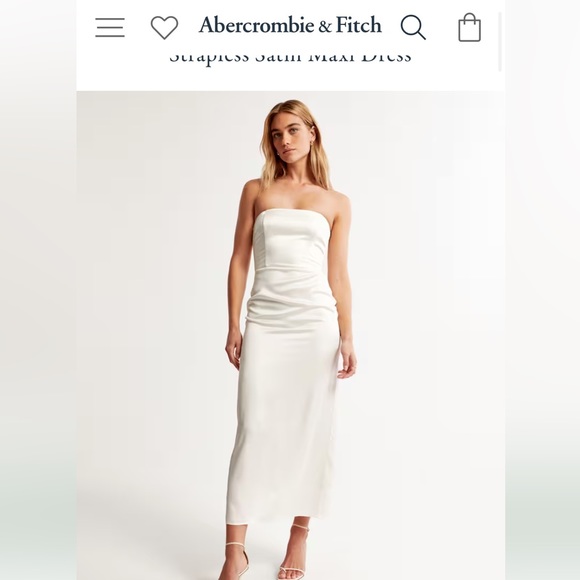 Abercrombie & Fitch White Satin Dress - Picture 1 of 3